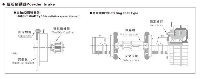 磁粉制動(dòng)器安裝方式，磁粉制動(dòng)器廠家常用7種方式